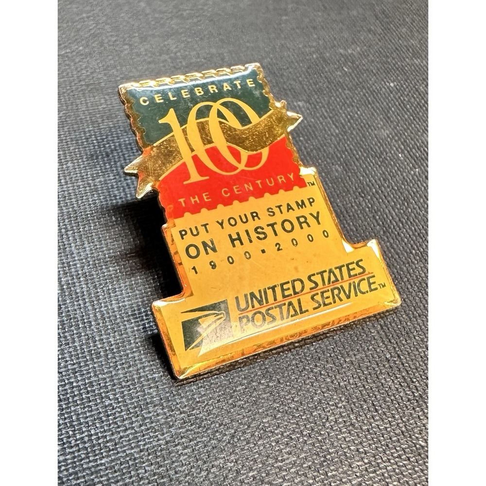 Vintage USPS Celebrate 100 Years 1900-2000 Stamp On History Pin